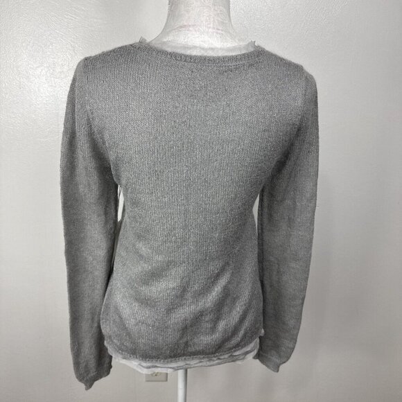 Maddie JS Lined Mohair Blend Sweater Gray NWT - Picture 9 of 16